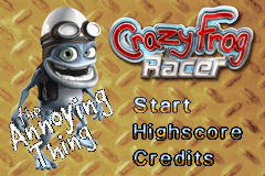 Crazy Frog Racer Title Screen